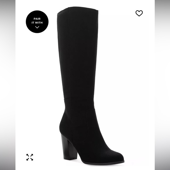 Style & Co. Shoes - NWT Style & Co. Addyy Black Wide Calf Heeled Boots